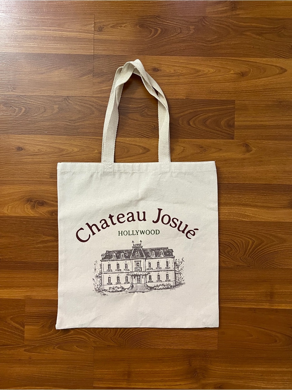Gallery Dept Cream Canvas Tote with Chateau Jousé graphic and animal head print.